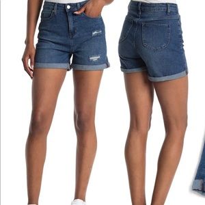 Denim Rolled Hem Sustainable Denim Shorts